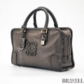 LOEWE Amazona 23 Bag Horizontal Handbag Gunmetal Women's and Men's