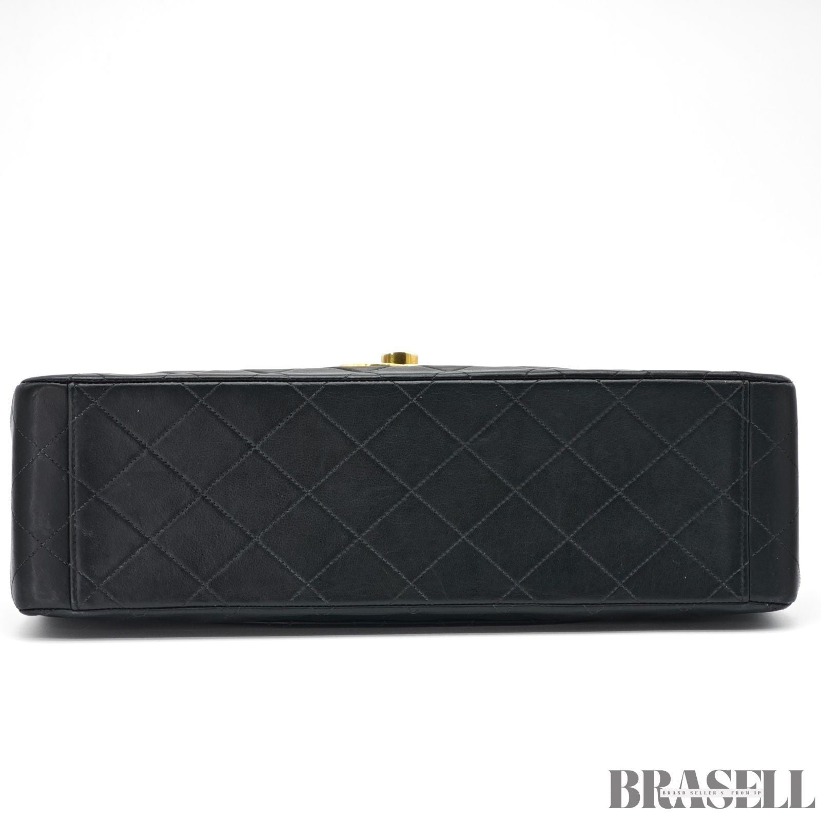 CHANEL Maxi Jumbo Matelasse Lambskin Flap Bag Black Quilted Shoulder Bag Women