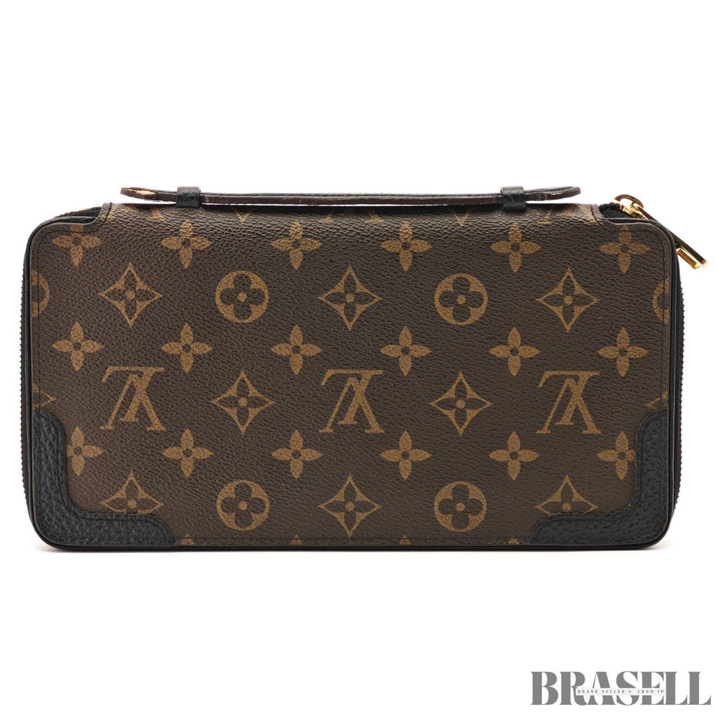 LOUIS VUITTON M60679 Monogram Daily Organizer Card Case Clutch Bag Wallet Brown