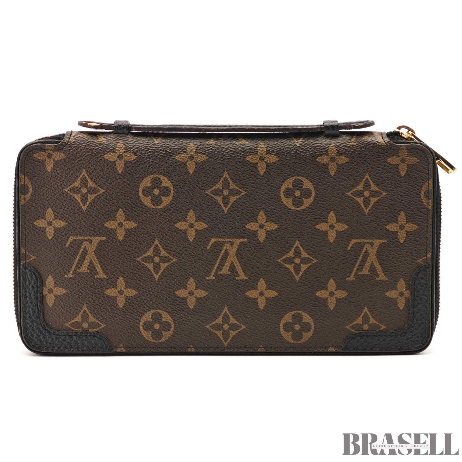 LOUIS VUITTON M60679 Monogram Daily Organizer Card Case Clutch Bag Wallet Brown