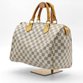 LOUIS VUITTON Damier Azur Speedy N41533 Boston Bag Large Capacity White