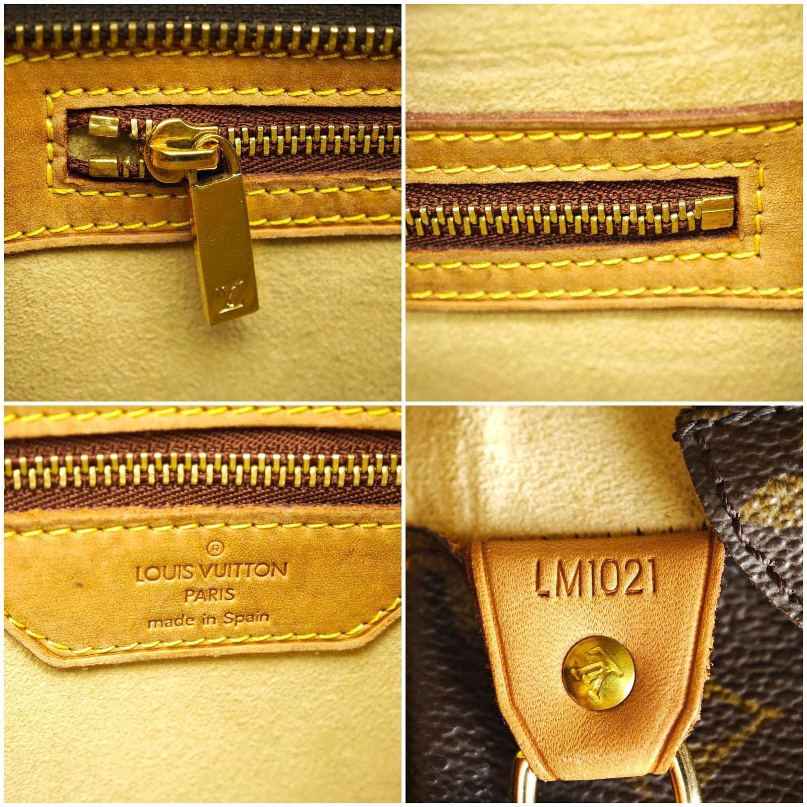 LOUIS VUITTON Luco M51155 Monogram Large Tote Shoulder Bag Brown Leather Women’s