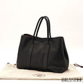 HERMES Garden Party TPM Noir Swift Leather Ginza Limited Edition Handbag Black