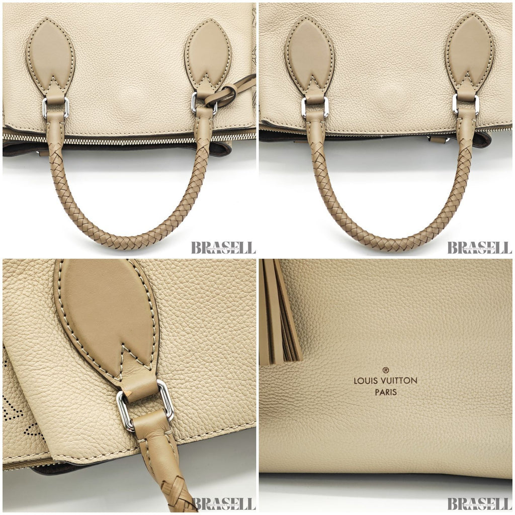 Louis Vuitton Monogram Mahina Omea M55031 Handbag Tassel Charm Galet Brown