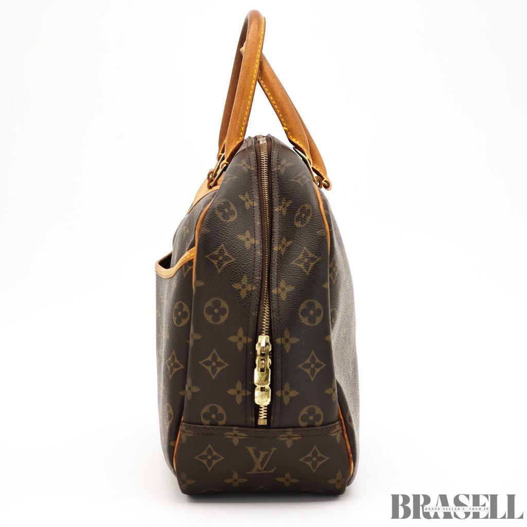 LOUIS VUITTON Monogram M47270 Monogram Deauville Tote Bag Handbag Brown