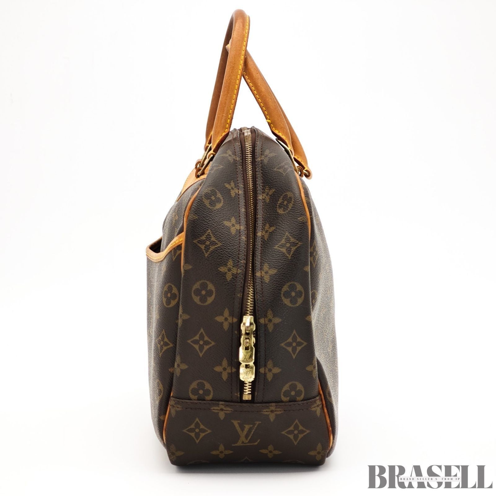 LOUIS VUITTON Monogram M47270 Monogram Deauville Tote Bag Handbag Brown