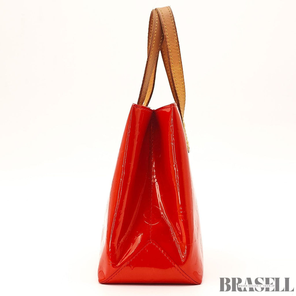 Louis Vuitton Vernis Reade PM M91088 Bag Handbag Patent Leather Red w/ Dust Bag