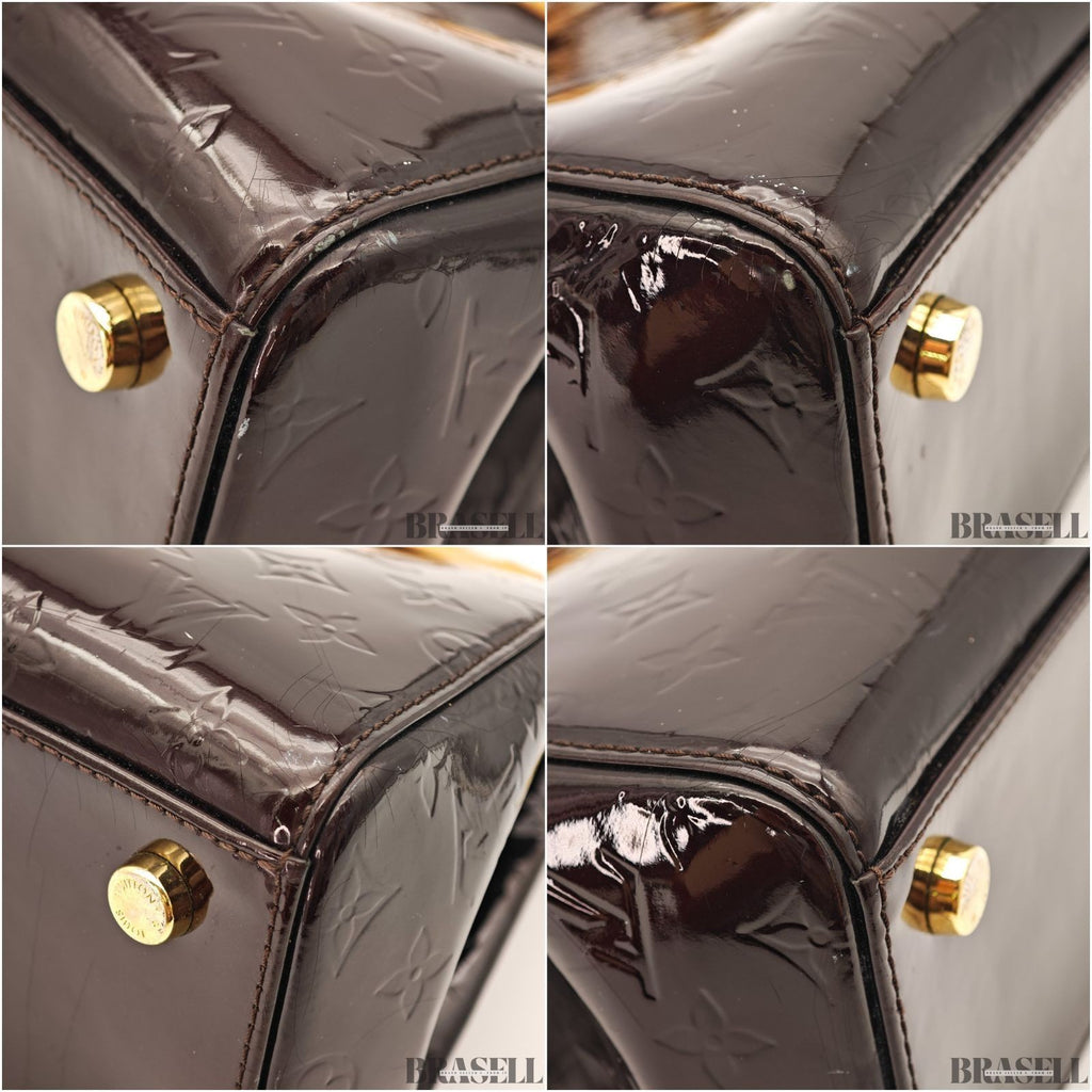 LOUIS VUITTON Monogram Vernis Blair MM Hand Bag 2way M91619 Auth Brown