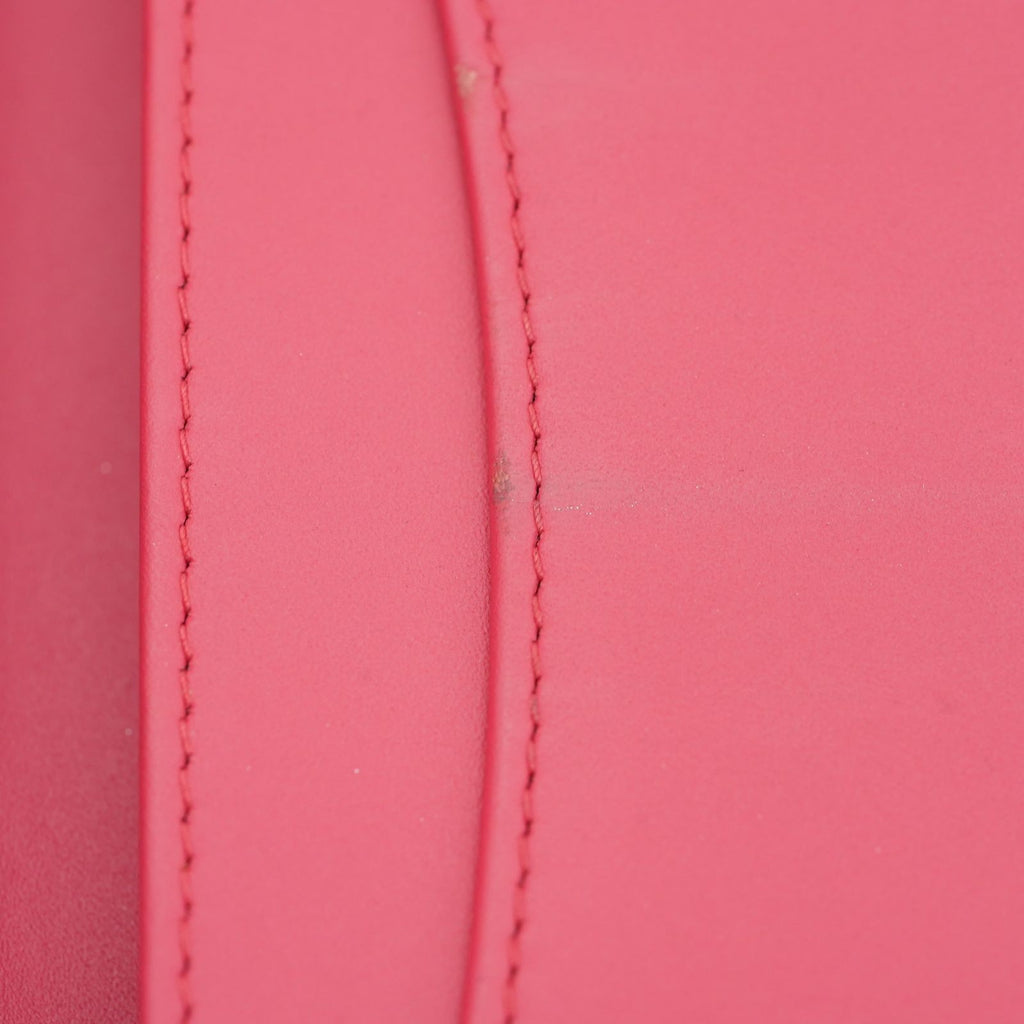 CHANEL Matelasse Long Wallet Enamel Pink Women's