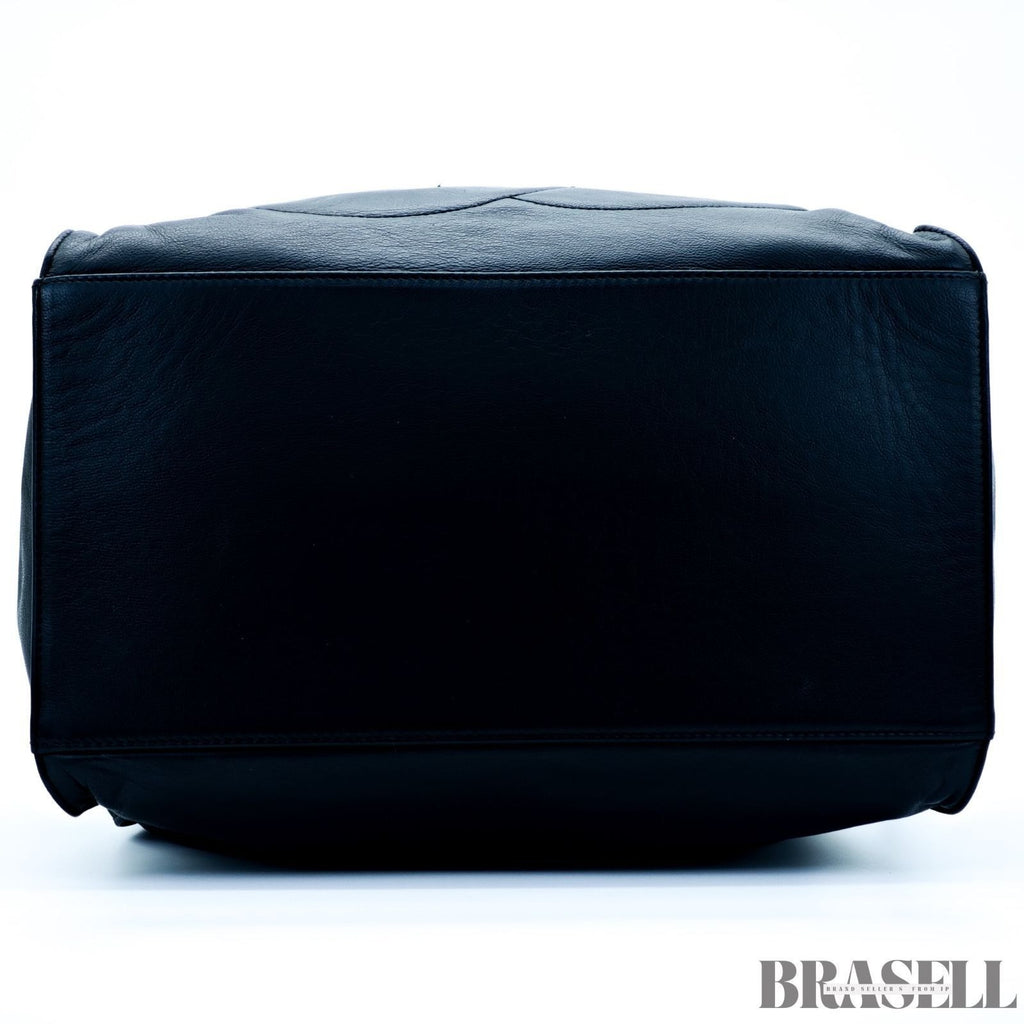 Chanel Drawstring Lambskin Coco Mark Chain Shoulder Bag Black Women w/Dust Bag