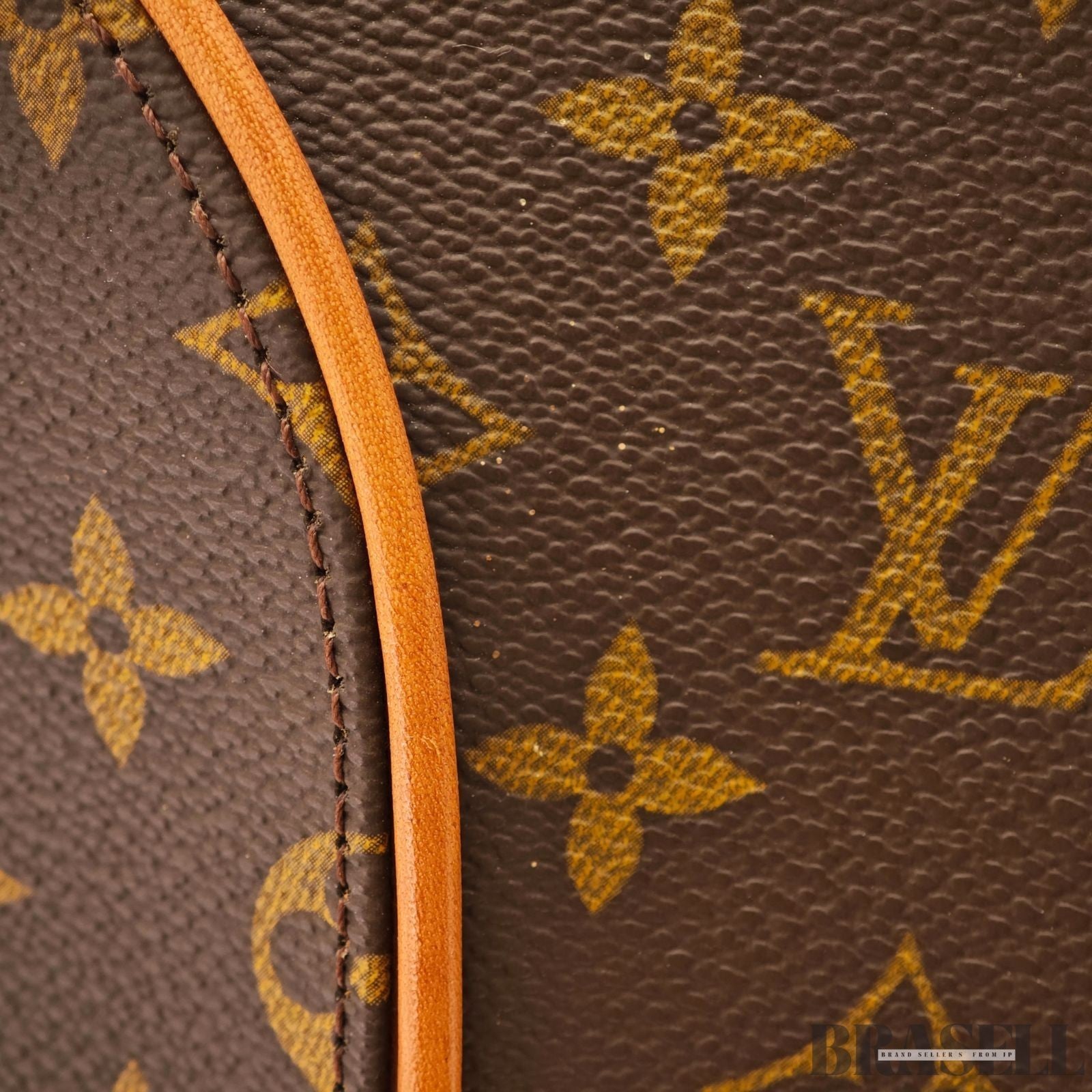 LOUIS VUITTON LV Logo Ellipse MM Hand Bag Monogram Leather Brown M51126 Large