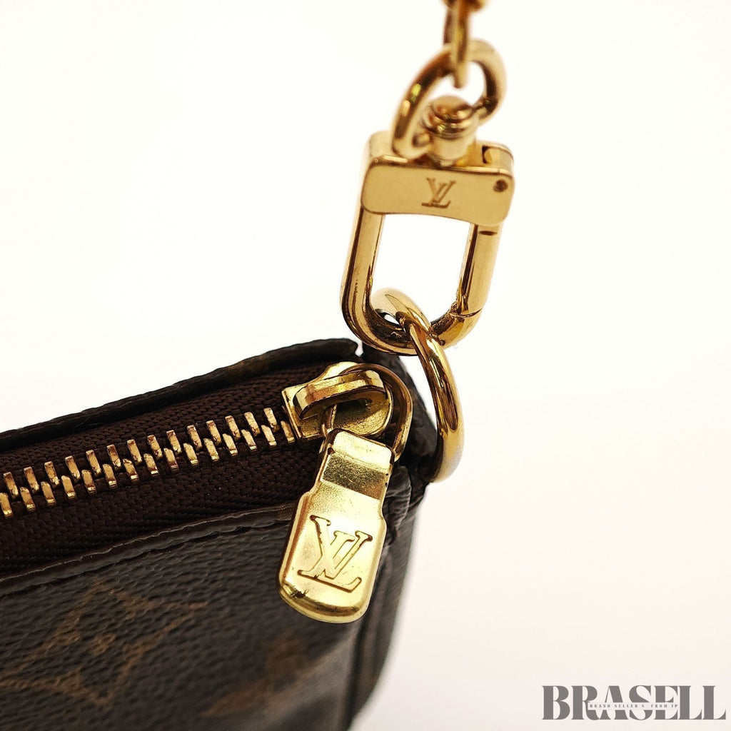 Louis Vuitton Mini Pochette Accessoires M60153 Bag Handbag Compact Brown Women’s