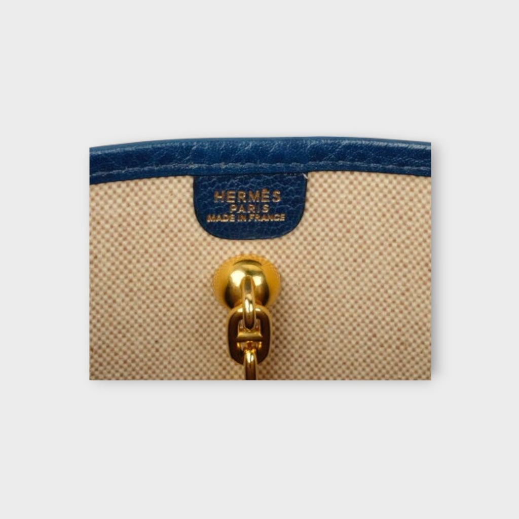 Hermès Vespa PM Vintage Canvas Shoulder Bag in Beige【A】