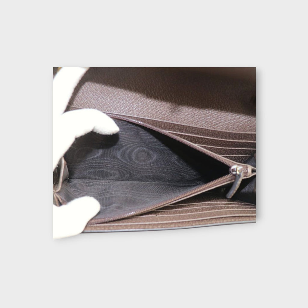 GUCCI GG Supreme Chain Wallet Bengal Tiger Cherry Blossom Long Wallet 453506【A】