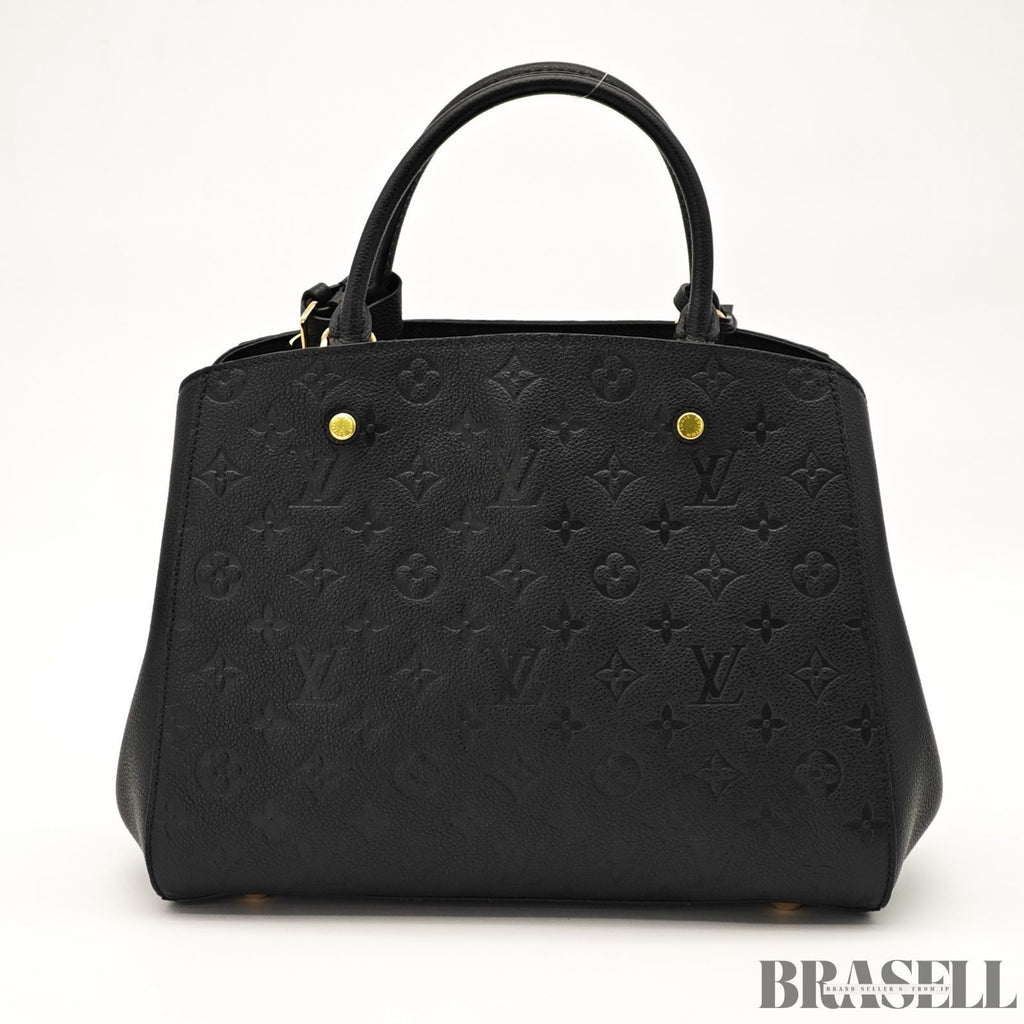 Louis Vuitton Montaigne BB M41048 Monogram Empreinte Black Handbag Bag Women