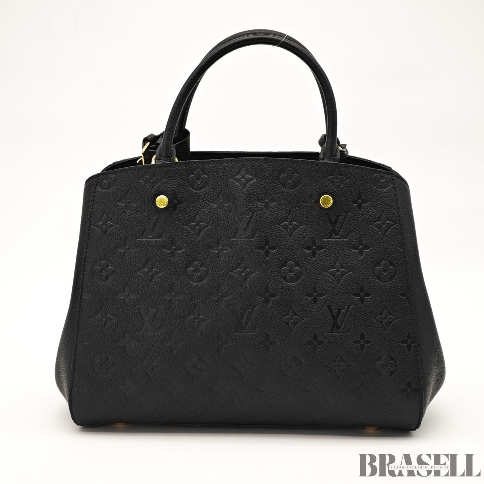 Louis Vuitton Montaigne BB M41048 Monogram Empreinte Black Handbag Bag Women