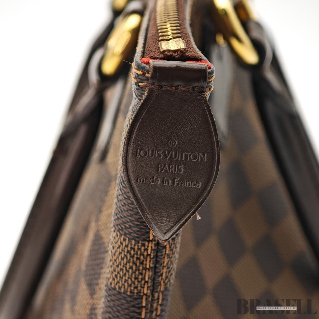 LOUIS VUITTON Saleya PM Tote Bag Handbag N51183 Brown Damier Canvas Leather
