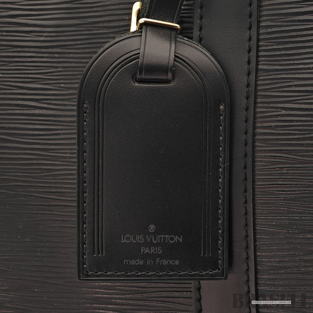 Louis Vuitton Epi Keepall 50 M42962 Boston Bag Travel Black Unisex w/Padlock Key