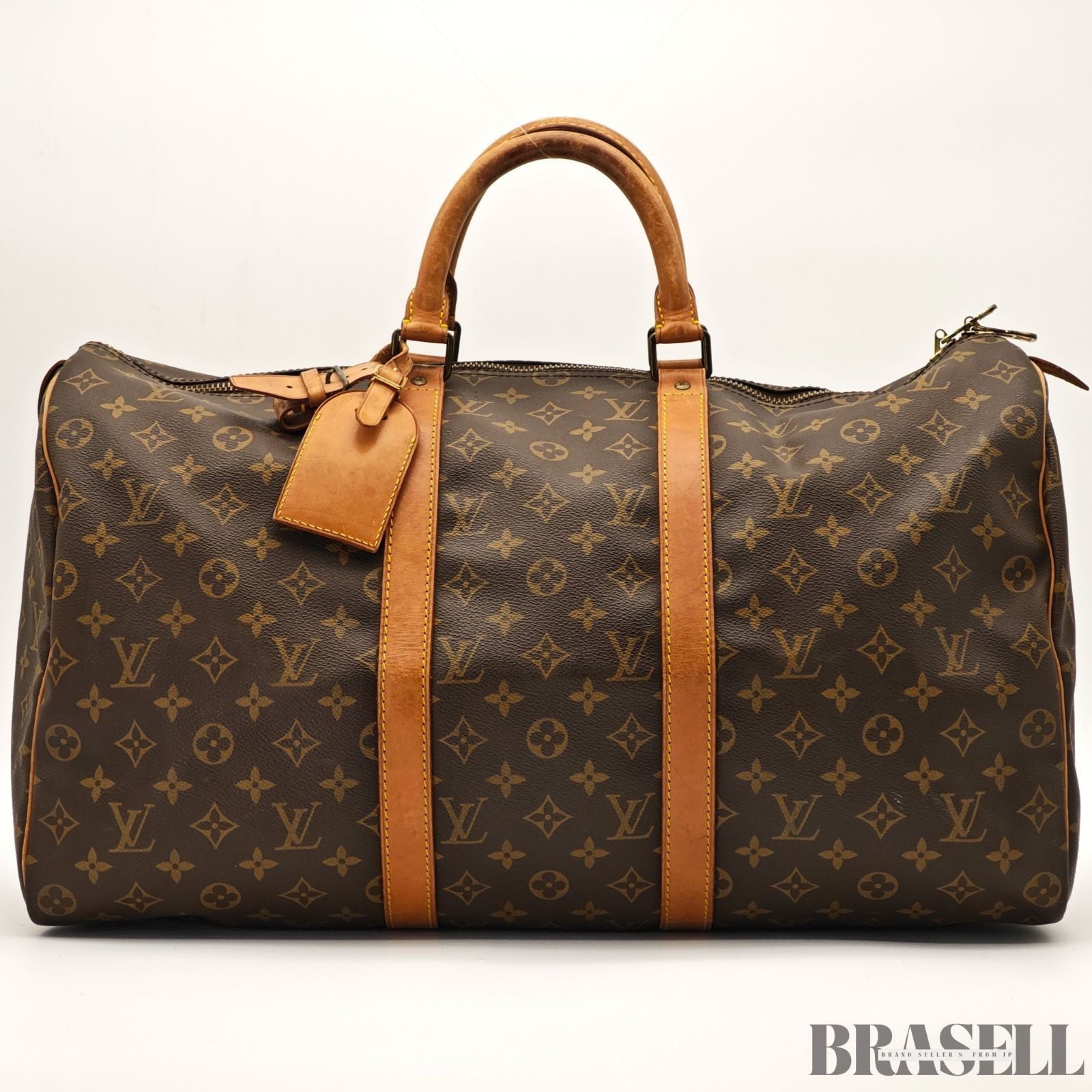 Louis Vuitton Keepall 50 Monogram M41426 Boston Bag Brown With Padlock Key