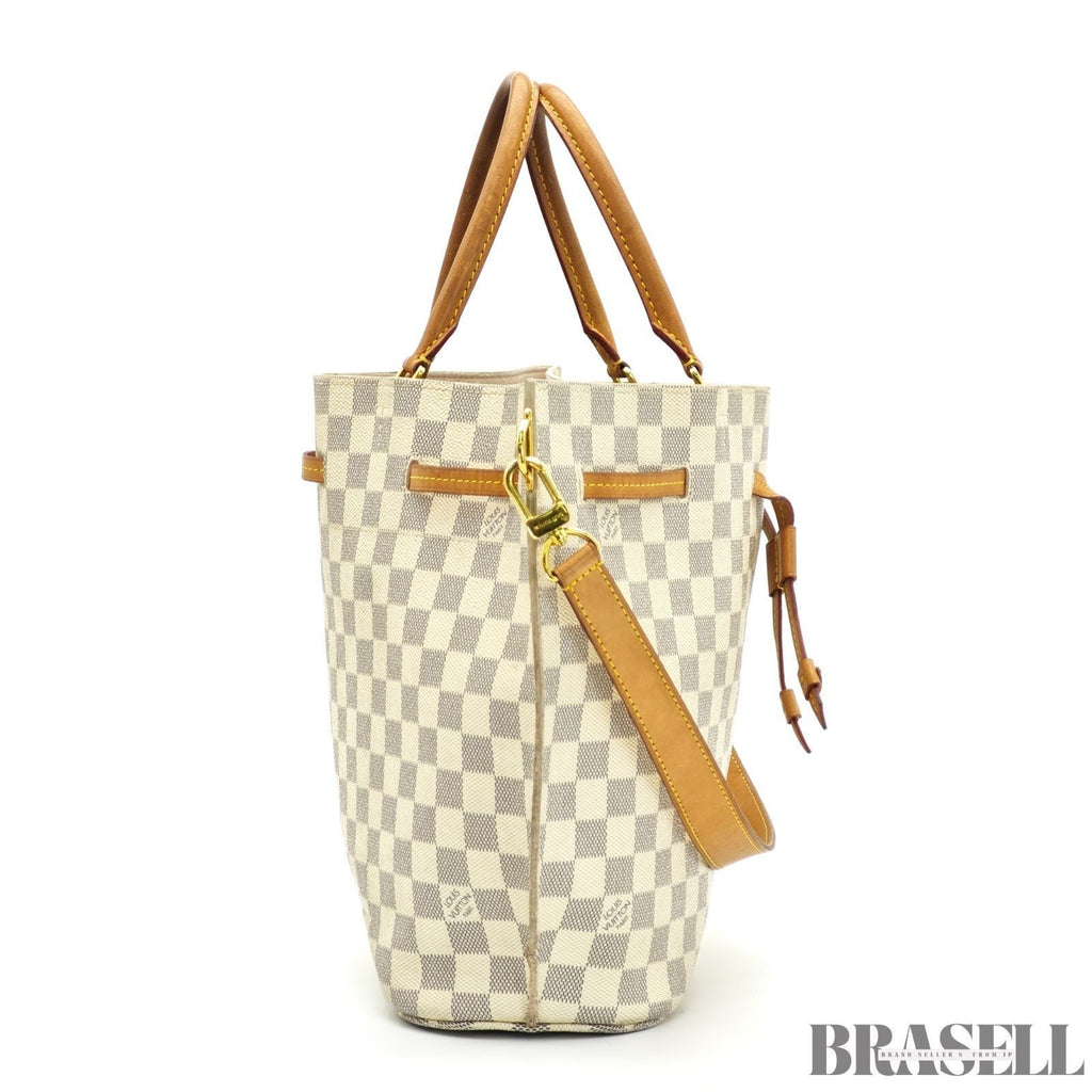 LOUIS VUITTON Girolata N41579 Damier Azur Bucket Handbag Ivory Women’s