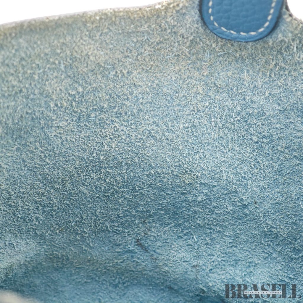 Hermes Picotin Blue Jean Taurillon Bag Tote Bag Bucket Bag Blue Silver Hardware