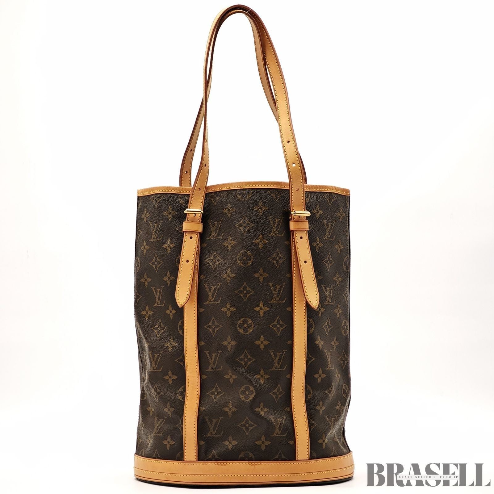 LOUIS VUITTON Bucket GM M42236 Tote Bag Monogram Brown Leather Pouch Dust Bag