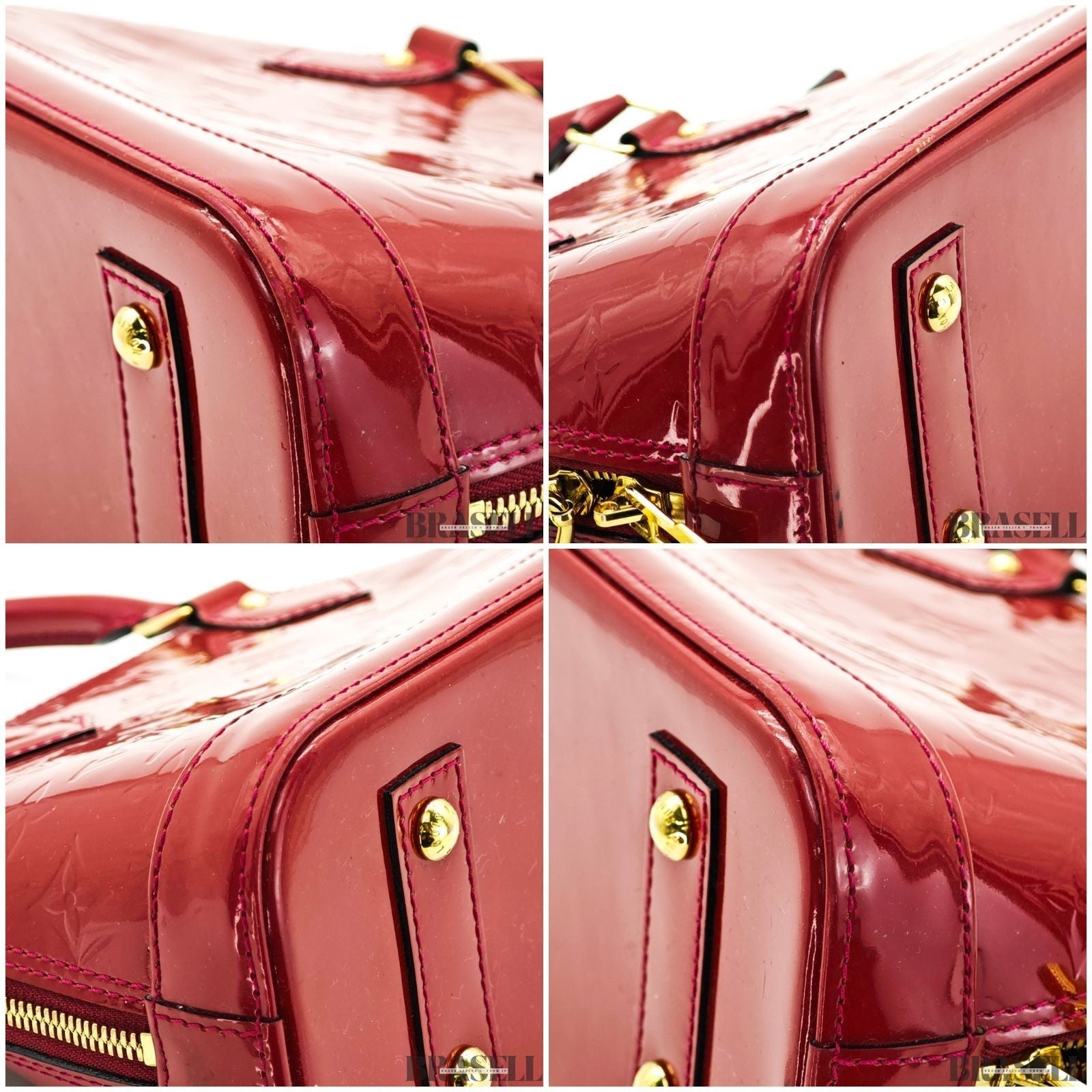 Louis Vuitton Alma BB M91171 Handbag Shoulder Bag 2Way Rose Andian Woman