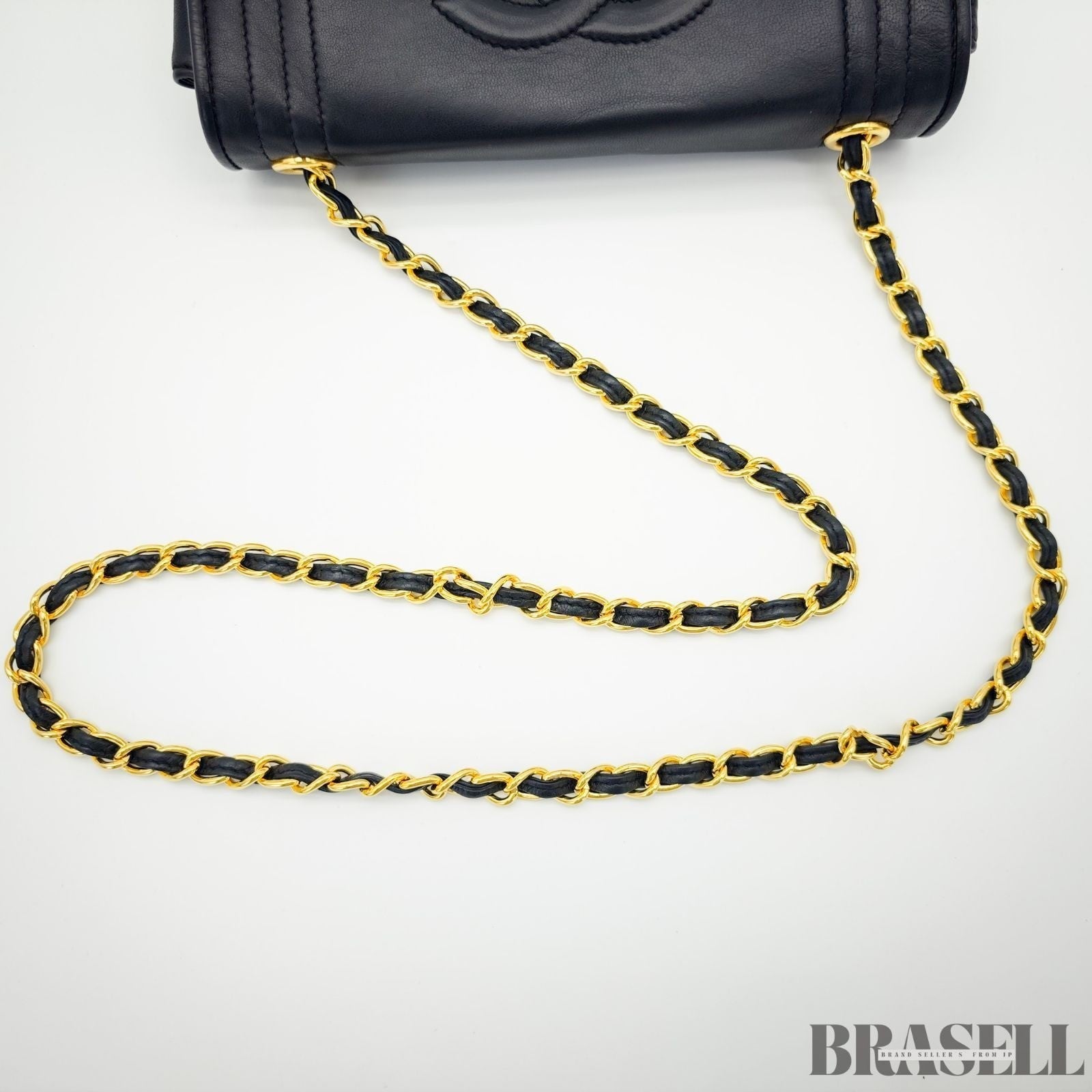 Chanel Chain Shoulder Diana Lambskin Shoulder Bag Flap Compact Black Women