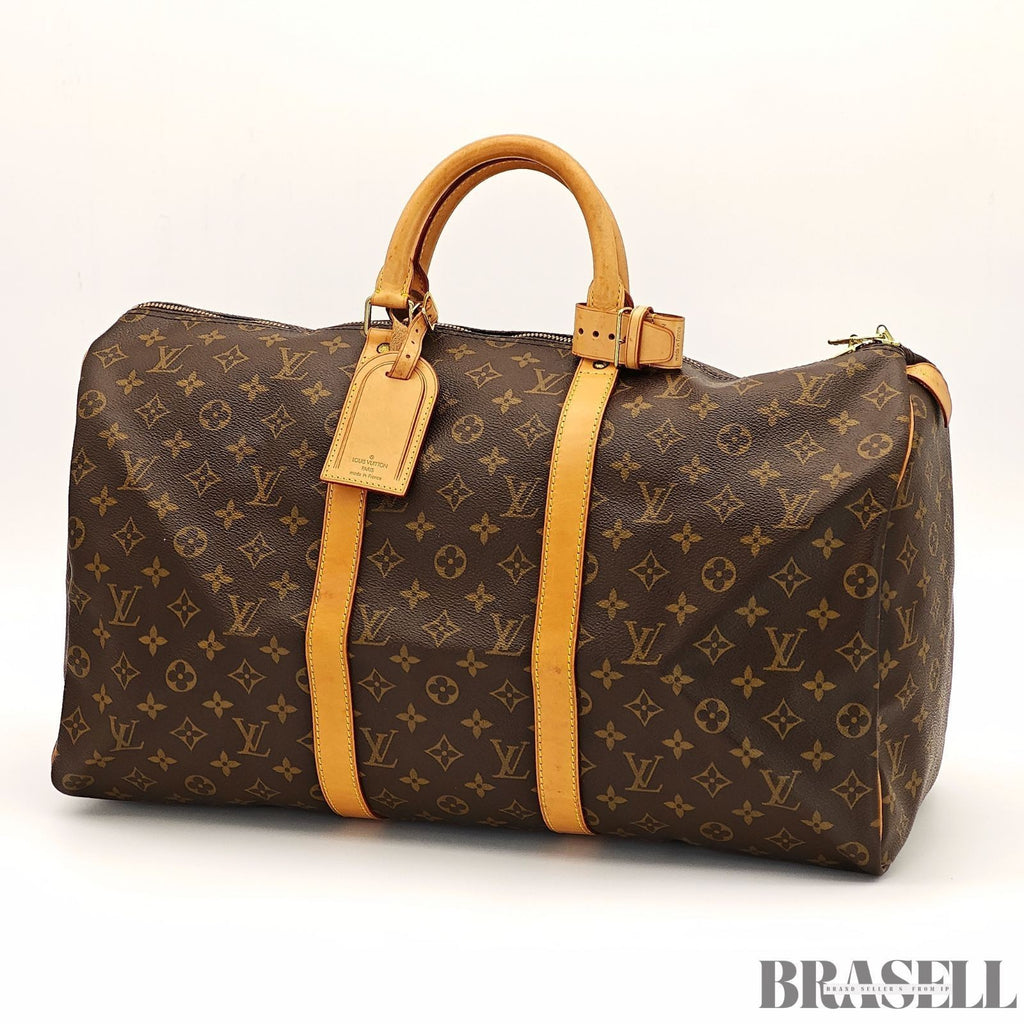 Louis Vuitton Monogram Keepall 50 M41426 Boston Bag Large Capacity Travel Brown