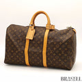 Louis Vuitton Monogram Keepall 50 M41426 Boston Bag Large Capacity Travel Brown