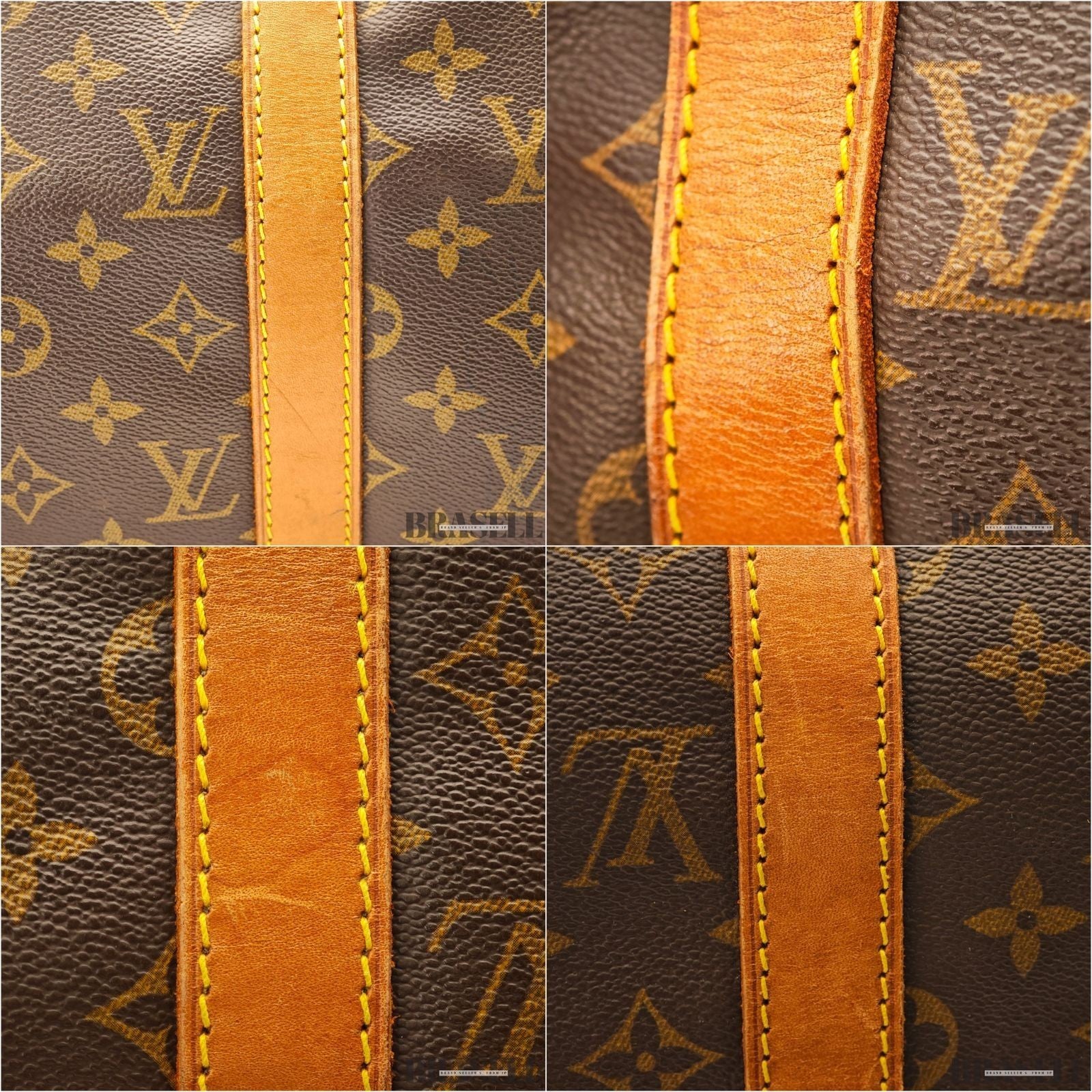 Louis Vuitton Keepall 50 Monogram M41426 Boston Bag Brown With Padlock Key