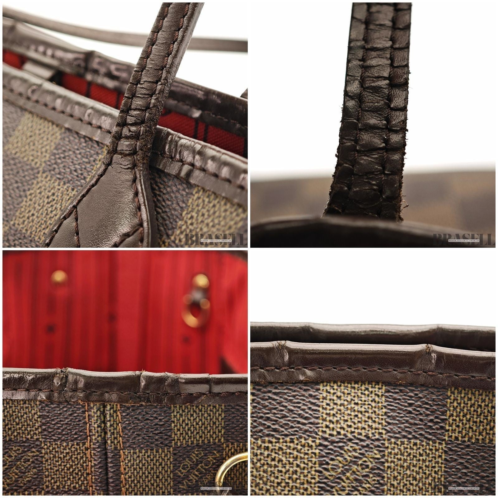 LOUIS VUITTON Neverfull PM N51109 Tote Bag Damier Ebene Dark Brown Women's
