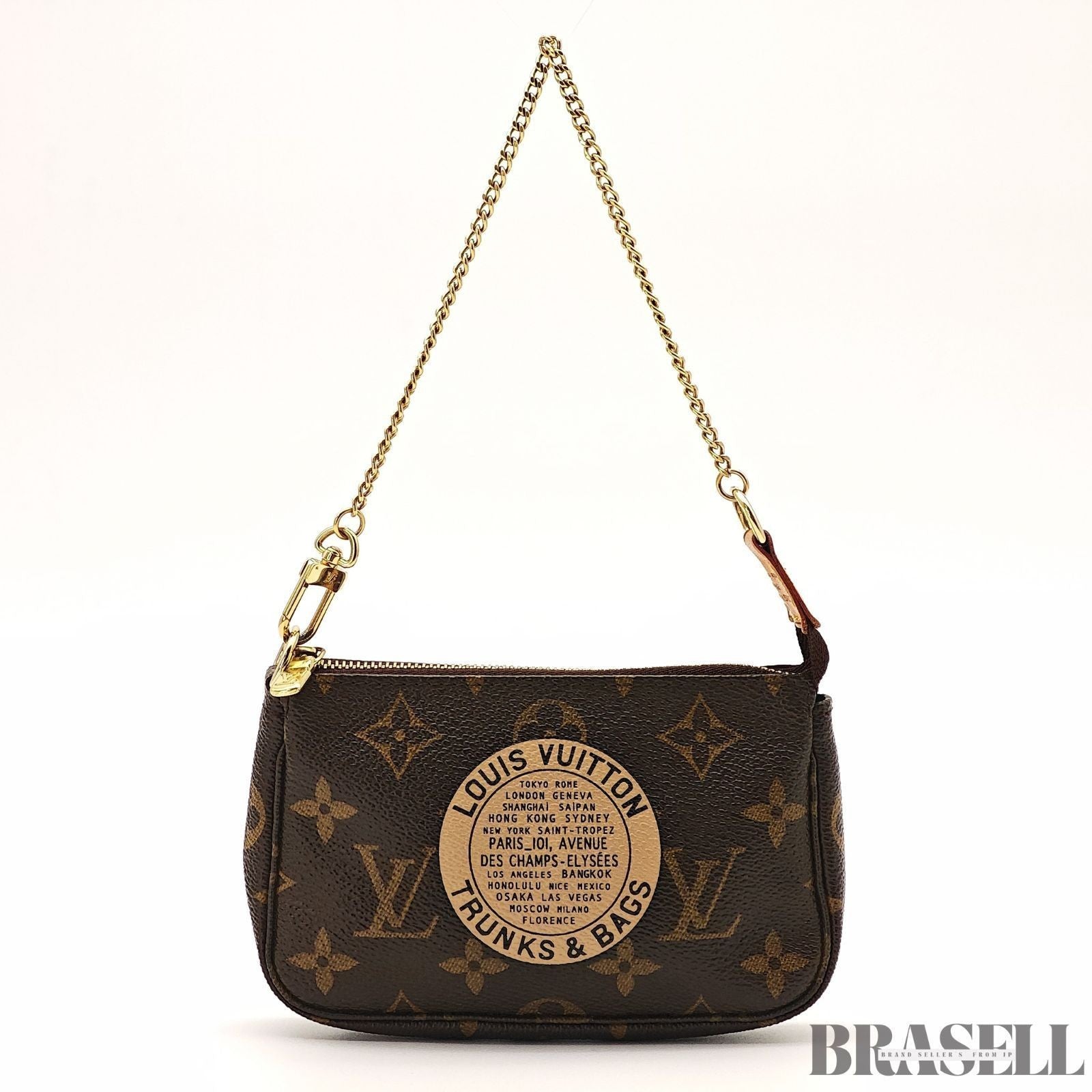 Louis Vuitton Mini Pochette Accessoires M60153 Bag Handbag Compact Brown Women’s