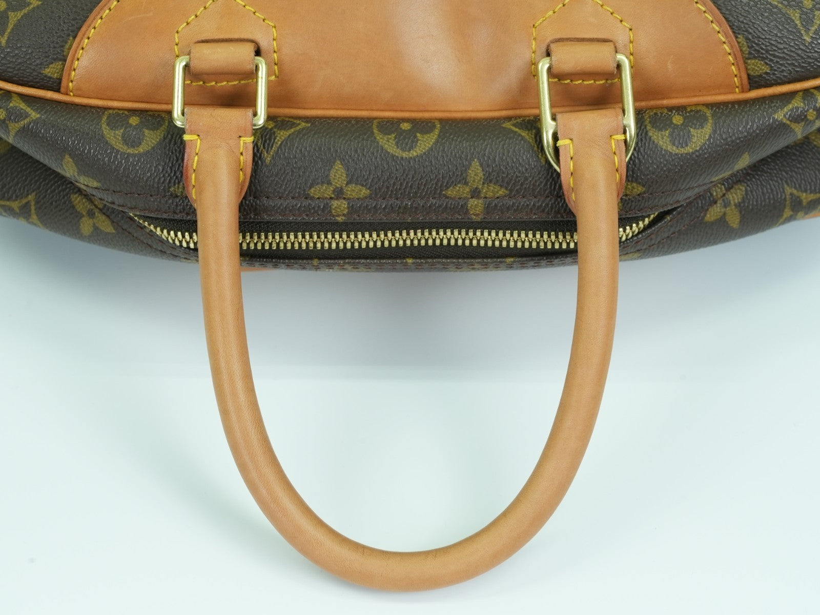 LOUIS VUITTON  Deauville Hand Bag Monogram Leather Brown M47270 LV