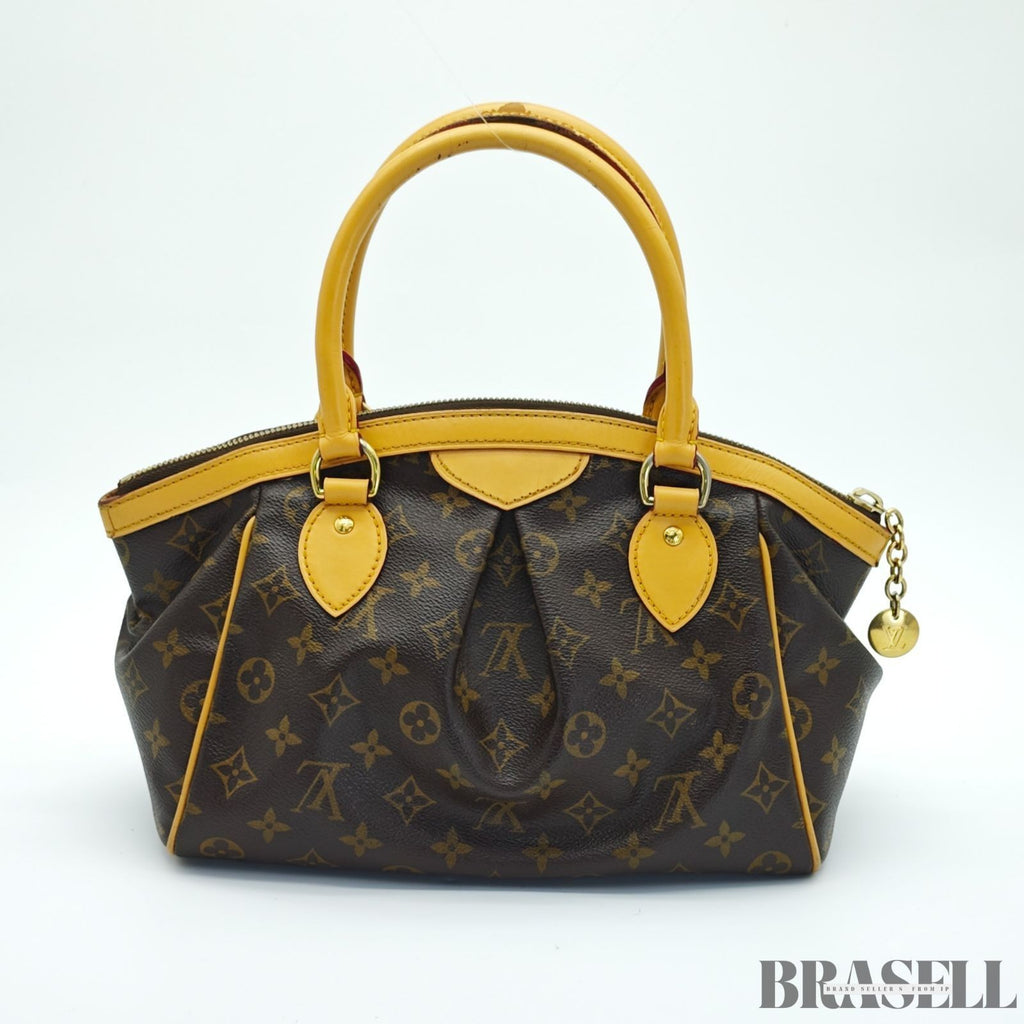 Louis Vuitton Tivoli PM M40143 Monogram Canvas Leather Handbag Tote Bag Brown