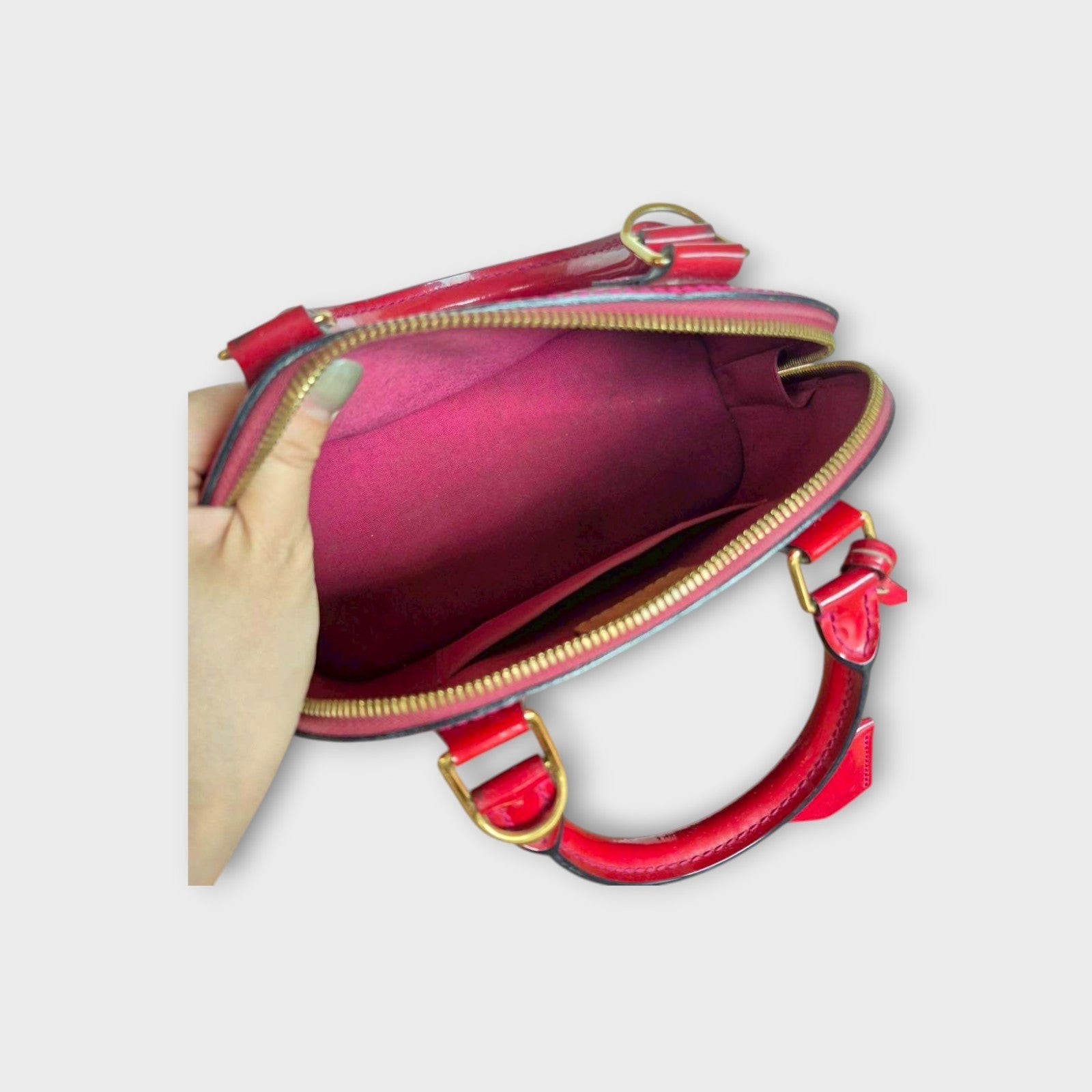 LOUIS VUITTON Alma BB Shoulder Bag Pink Rose Indigo