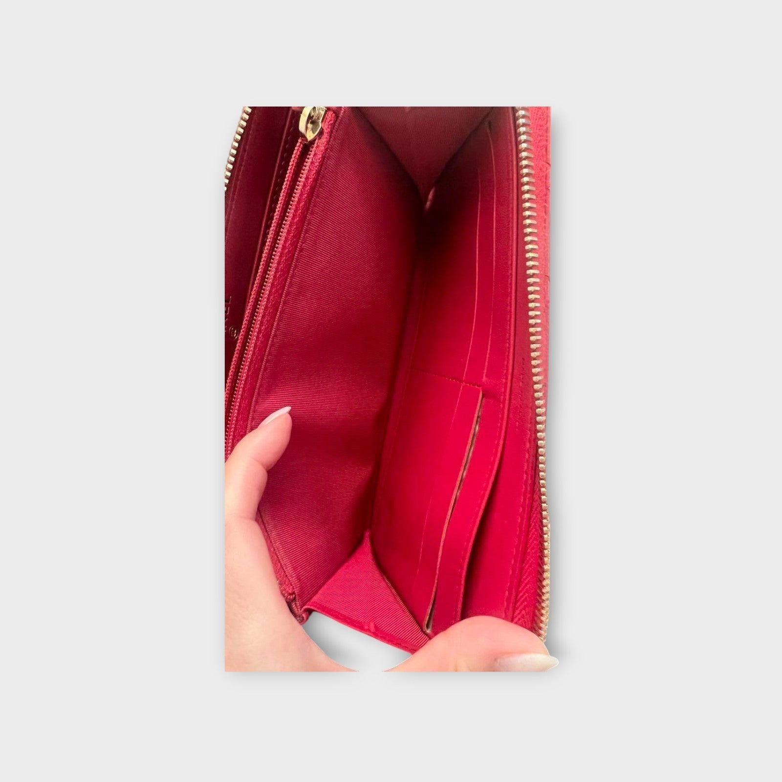 Chanel Matelassé L-Gusset Zip Around Wallet