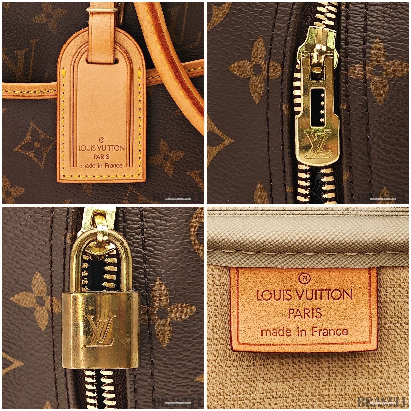 LOUIS VUITTON Deauville Hand Bag Monogram Leather Canvas Brown M47270 MB0055