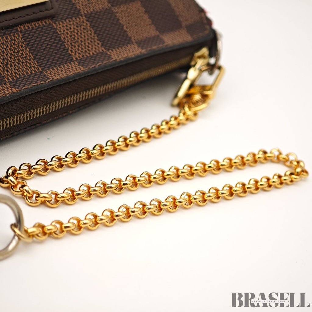 Louis Vuitton Damier Eva Hand Bag Damier Ebene N55213 Brown Compact