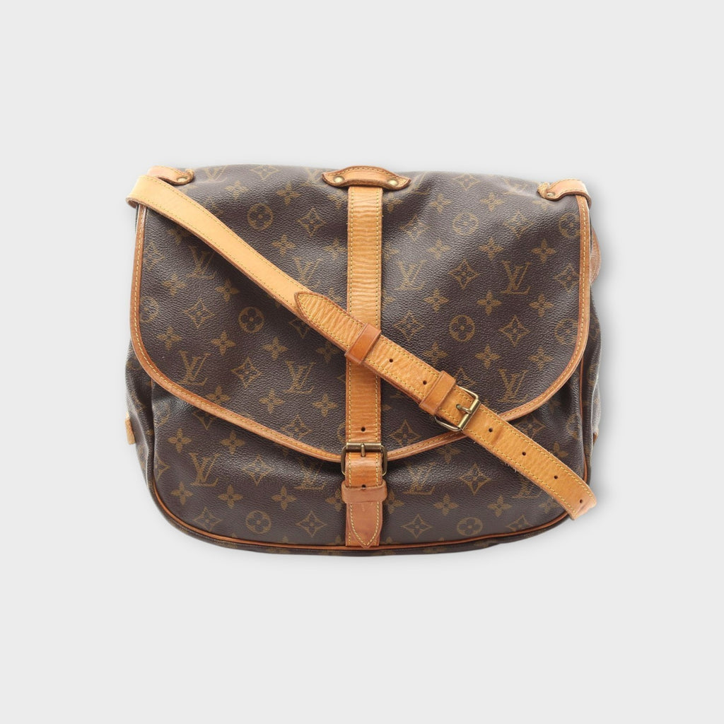 Louis Vuitton Saumur 35 Shoulder Bag Canvas Leather Monogram Brown M42254 【B】