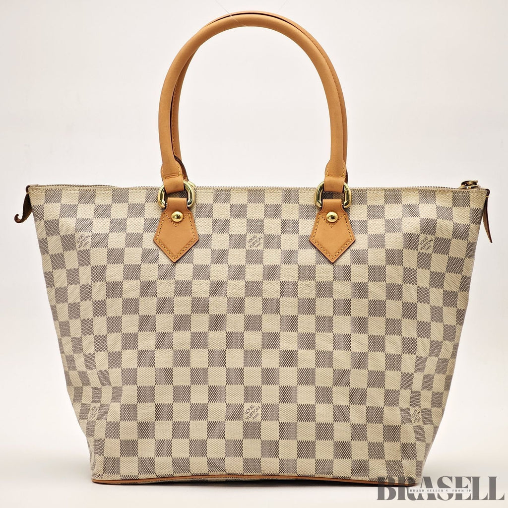LOUIS VUITTON Saleya MM N51185 Tote Bag Damier Azur White Large Women's