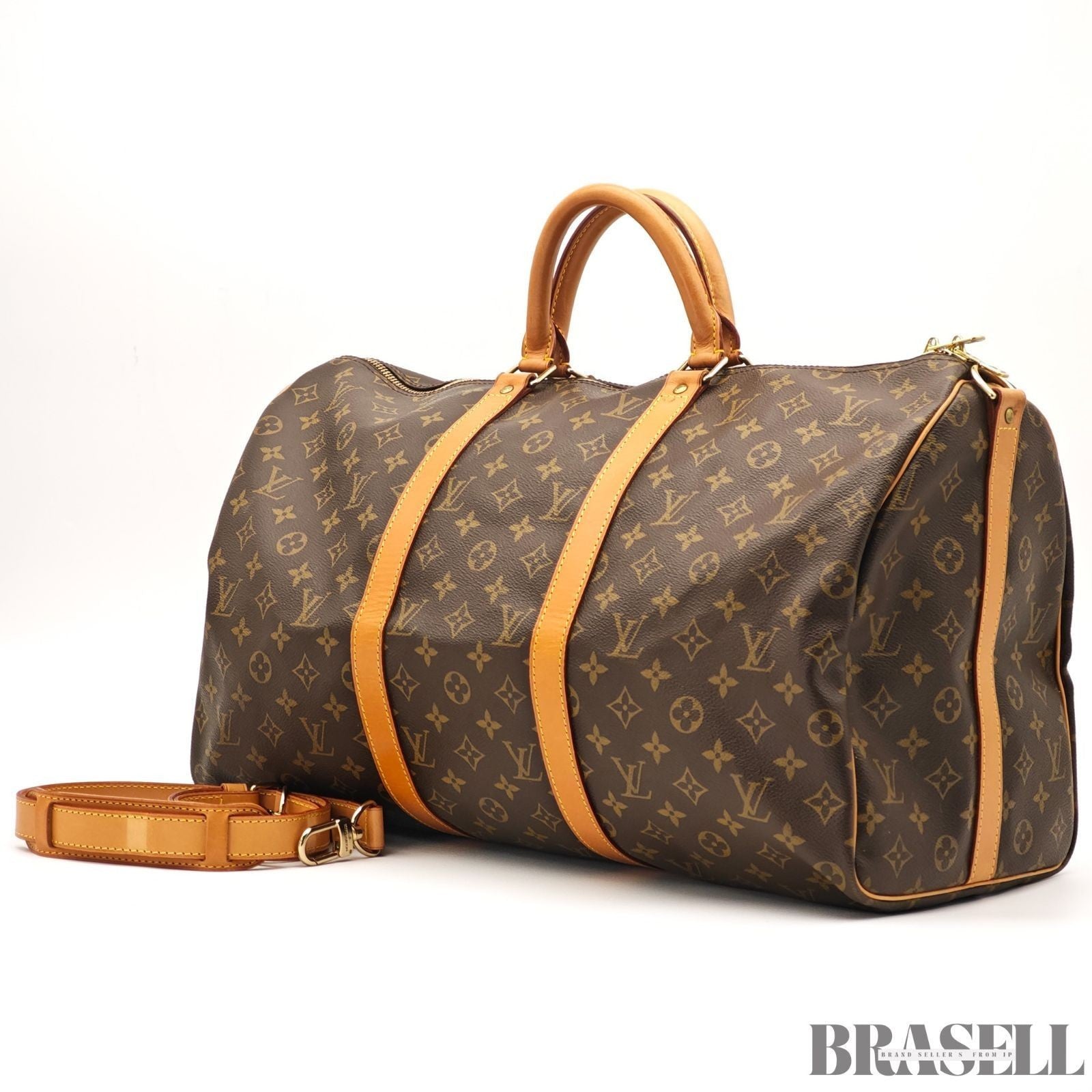 Louis Vuitton Keepall Bandoulière 50 M41416 Boston Bag Large Capacity Brown