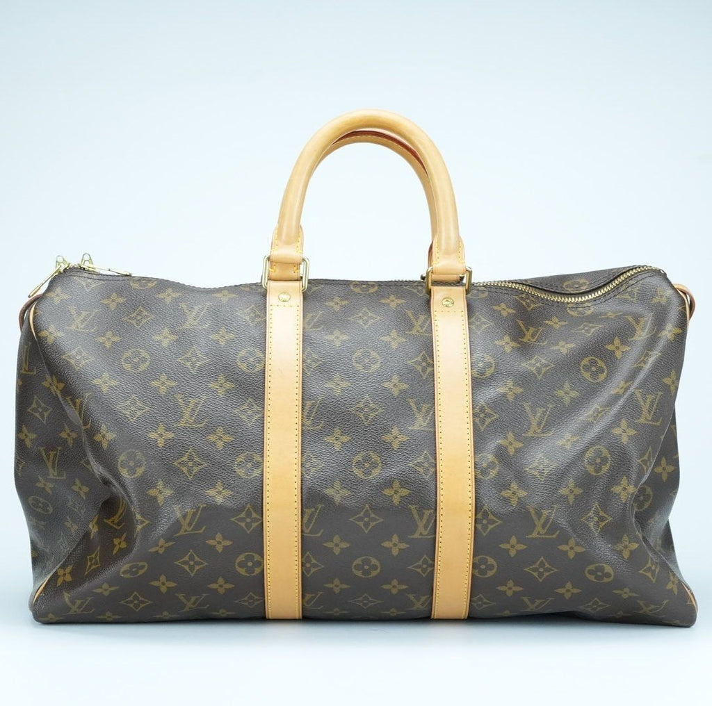 LOUIS VUITTON Keepall 45 M41428 Boston Bag Travel Bag Brown Large Capacity