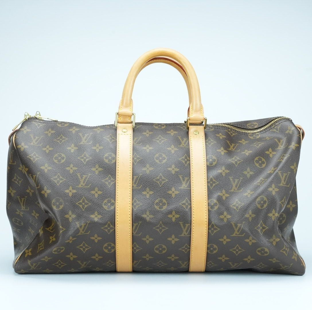 LOUIS VUITTON Keepall 45 M41428 Boston Bag Travel Bag Brown Large Capacity