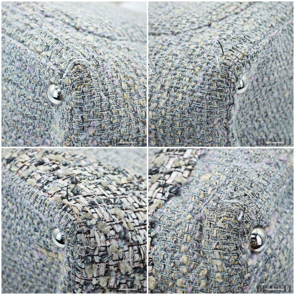 Chanel Cambon Line Tweed Multicolor Silver Tote Bag No 9 A25170 Woman