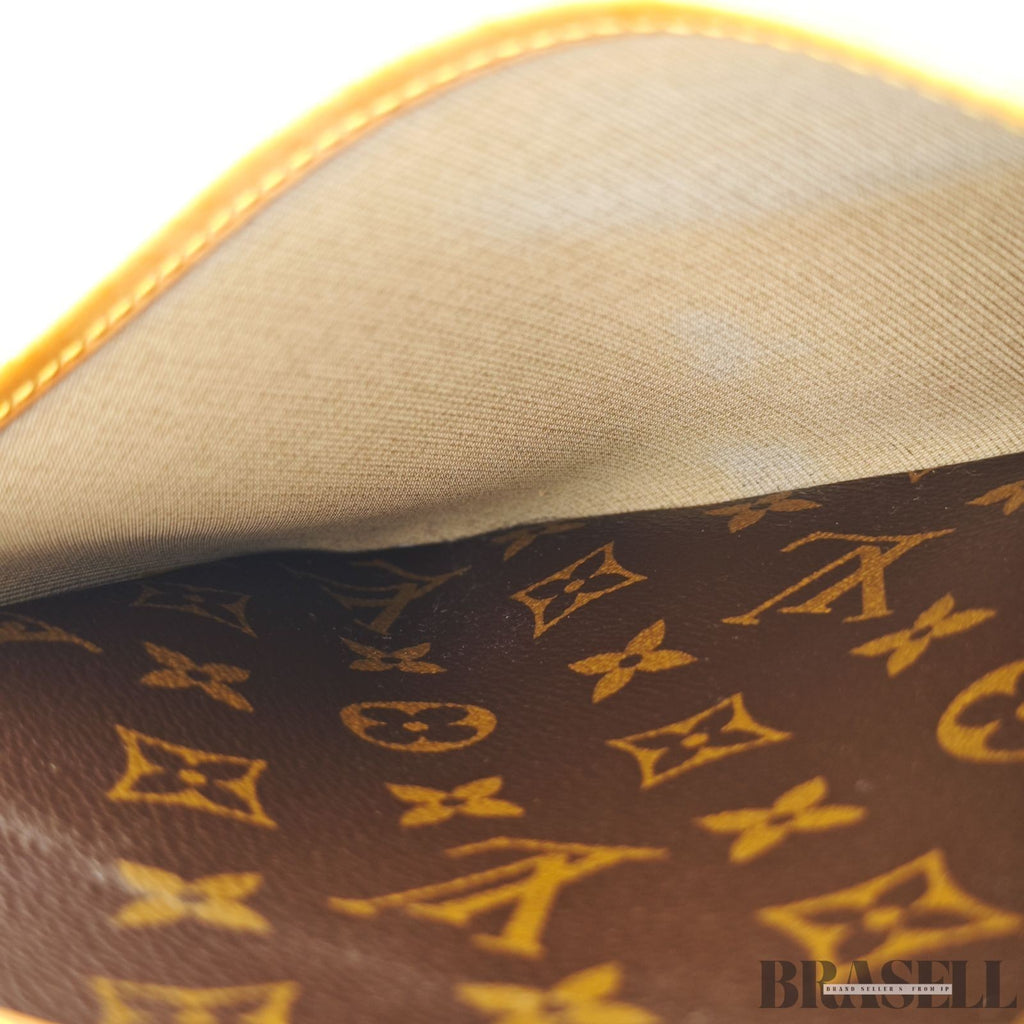 Louis Vuitton Trouville Monogram Handbag M42228 Tote Bag Brown PVC Leather Women