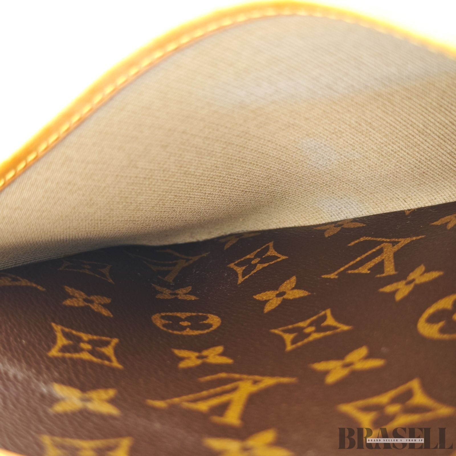 Louis Vuitton Trouville Monogram Handbag M42228 Tote Bag Brown PVC Leather Women