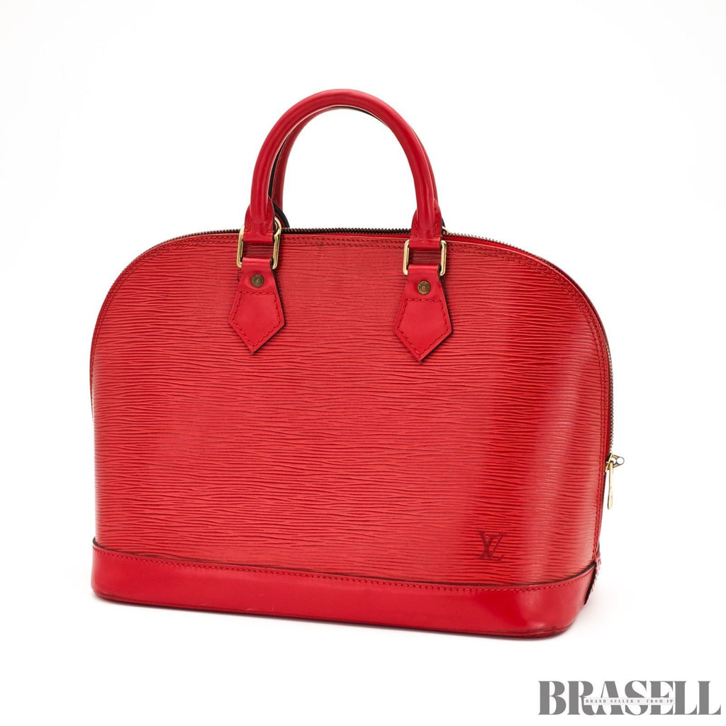 Louis Vuitton Epi Alma M52147 Castillian Red Handbag Tote Bag Leather Woman