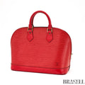 Louis Vuitton Epi Alma M52147 Castillian Red Handbag Tote Bag Leather Woman