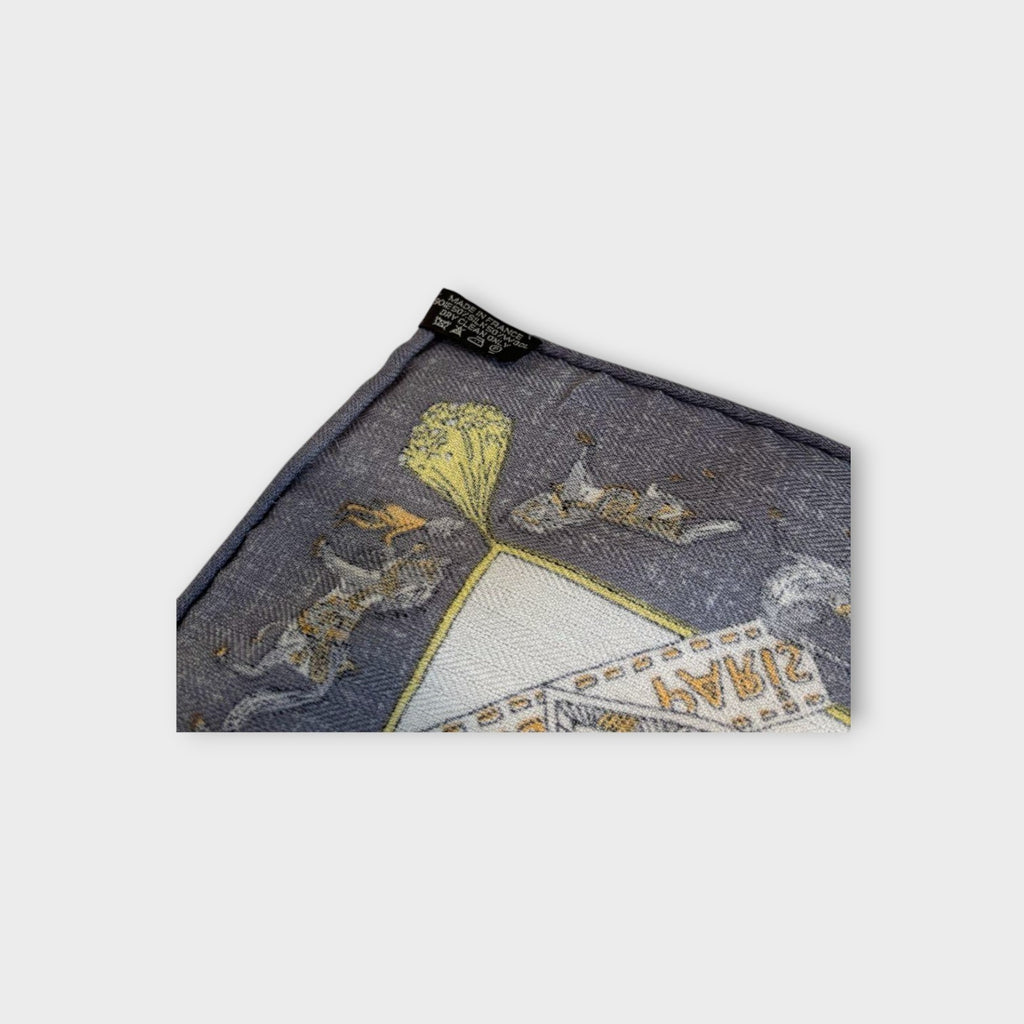 Hermès Carré 140 Herringbone "Jardin de la Maharani" Silk Scarf Bandana 【S】